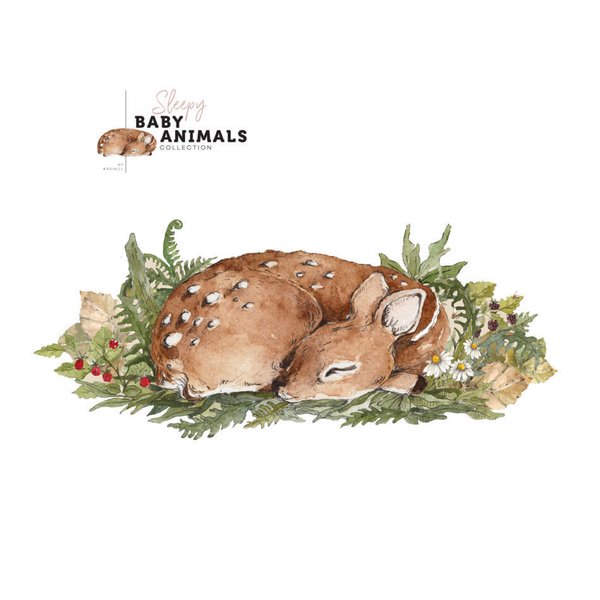 Wall Sticker `Sleep My Little Deer`