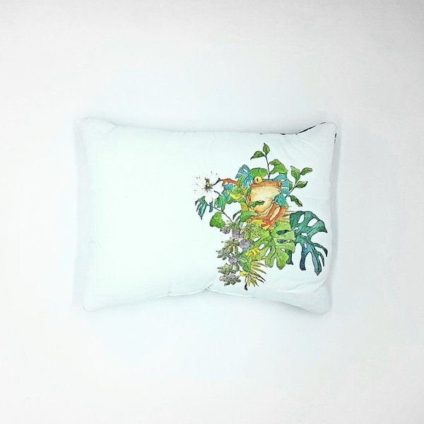 Monamoon Decorative Pillow with Filling Frogs