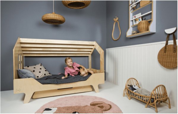 NUKI Toddler Bed DREAM BIG House Natural
